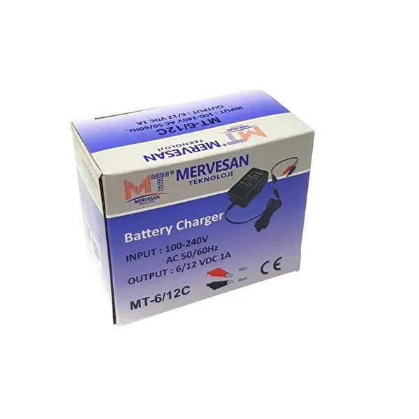 Mervesan Mt-6/12c 6v-12v 1a Akü Şarj Cihazı