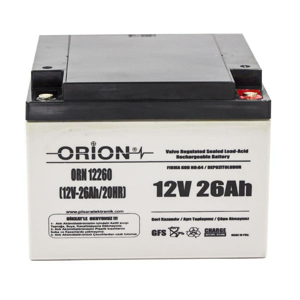 Orion ORN12260 12V 26Ah Bakımsız Kuru Akü